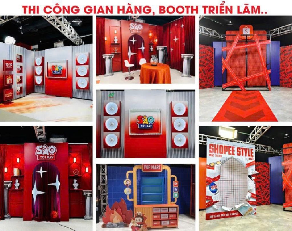 Hotline ☎️ : 0908 551 208. Mail: antien.cty@gmail.com. Thi Công Gian Hàng Hội Chợ, Booth Quảng Cáo, Quầy, Kệ Trưng Bày. Sản Xuất Mô Hình...CÔNG TY QUẢNG CÁO ...